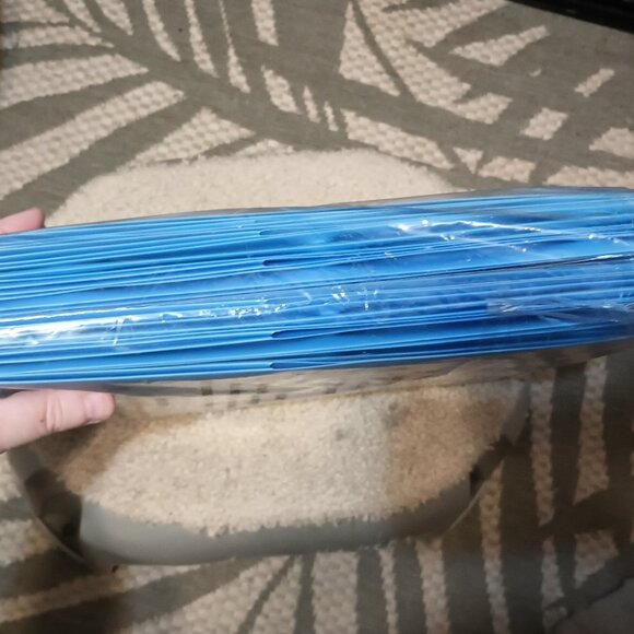 NWT~ 24 Pk. Better Office Products Light Blue Plastic 2 Pocket Folders w/ Prongs - Picture 5 of 9